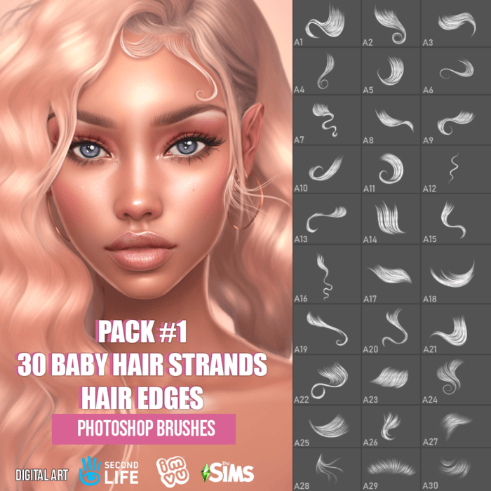 imvu baby hair, sleek hair, babycap, imvu bbh, imvu texture, imvu textures, baby hair opacity map