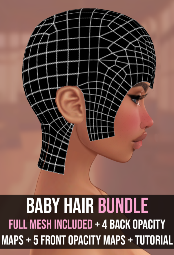 imvu baby hair mesh textures and opacity maps