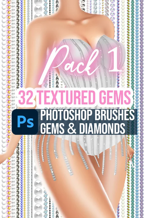 32 Photoshop Gem Brushes Pack 1 - Image 1